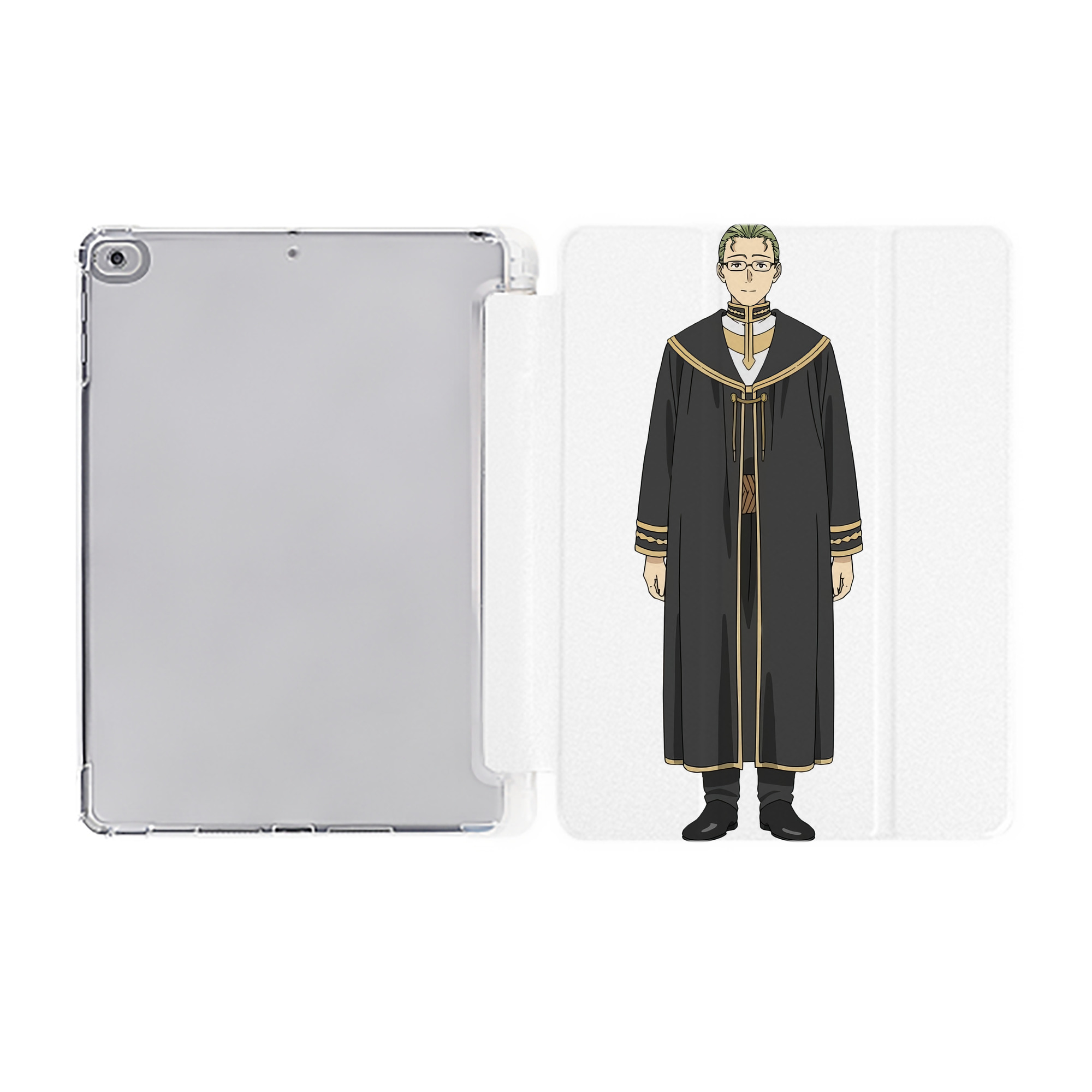（画像用） 葬送のフリーレン Frieren IPad ケース ペン収納付き 三つ折りスタンド PUレザー×シリコン 対応機種9.5/10.5/10.9インチ